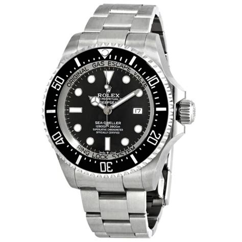 deepsea stainless steel men's rolex oyster black dial watch 126660-0001|Rolex Sea.